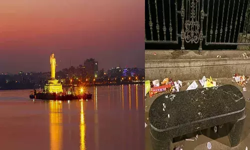 cake cutting, ban,  hyderabad, tank bund, ghmc,