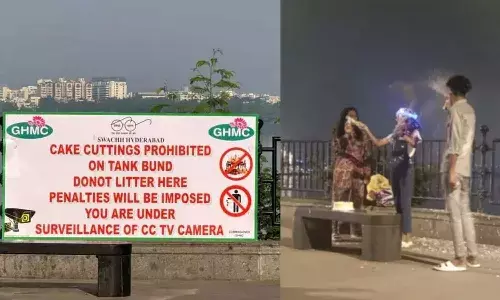 Hyderabad People, birthday, tankbund , GHMC rules, CakeCutting