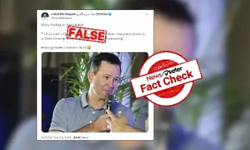 NewsMeterFactcheck, Ricky Ponting, BCCI