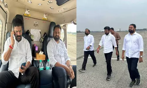 టెన్షన్.. టెన్షన్.. హెలీకాప్టర్ ప్రయాణం రద్దు చేసుకున్న రేవంత్ రెడ్డి