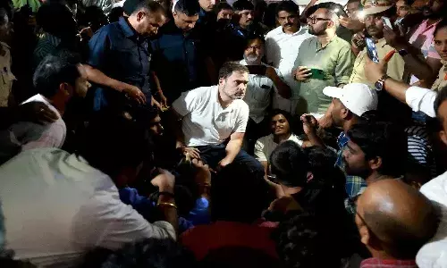 rahul gandhi, hyderabad streets, telangana, election campaign,