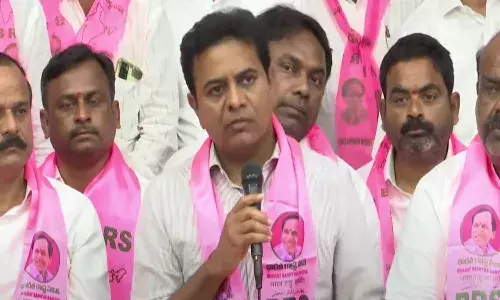 brs, ktr, telangana, press meet,