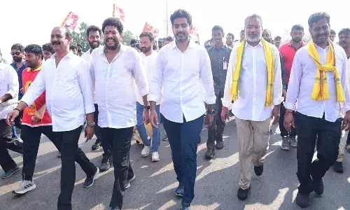 nara lokesh, yuvagalam yatra, break,