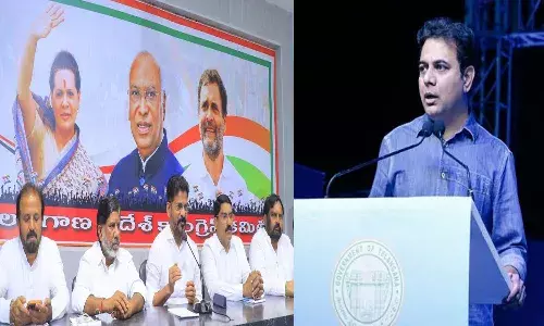 telangana, congress, brs, it minister, social media ,