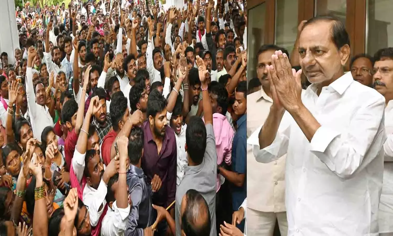 మేమున్నామంటూ కేసీఆర్ ను కలిసిన ఆ గ్రామస్థులు
