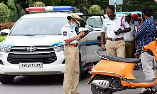 telangana police, discount,  pending challan,