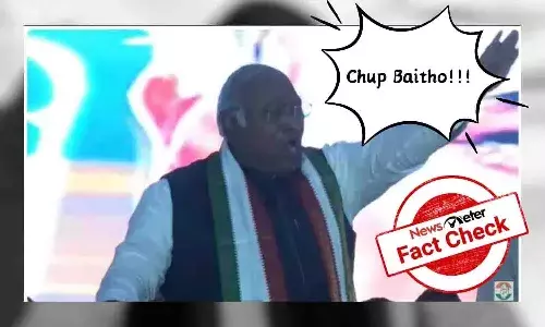 FactCheck : కాంగ్రెస్ చీఫ్ మల్లికార్జున ఖర్గే మాట్లాడుతూ ఉండగా మోదీ.. మోదీ అంటూ నినాదాలు చేశారా.?