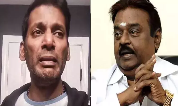 vijayakanth, death, hero vishal, emotional tweet,