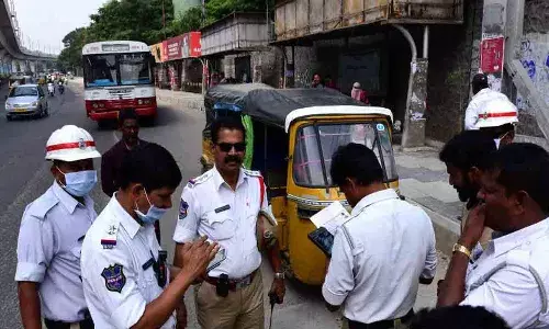 traffic, pending challans, telangana govt ,