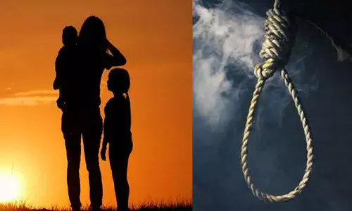 suicide, two children, new clothes, Sankranti,