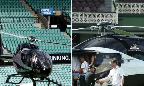 big bash league, warner,  helicopter,