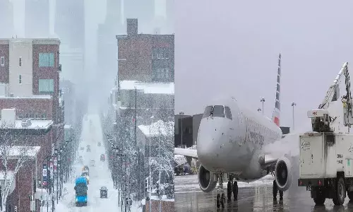 america, heavy snowfall, 2000 flights, cancelled,