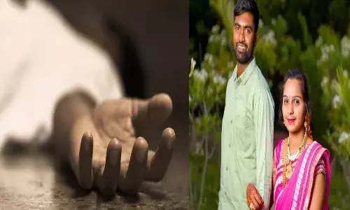 adilabad, wife,  husband, suicide, same day ,