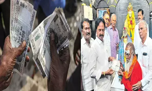 beggar, donate, Rs.1 lakh,  Saibaba Mandir, vijayawada ,
