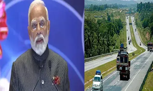 prime minister modi, highway, building,  drivers, rest,