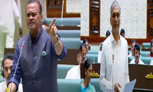 Telangana assembly, minister komati reddy, brs, harish rao,