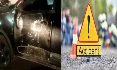 hyderabad, lb nagar, road accident, ci dead ,