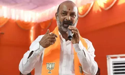 telangana, bjp, bandi sanjay,  congress, brs ,