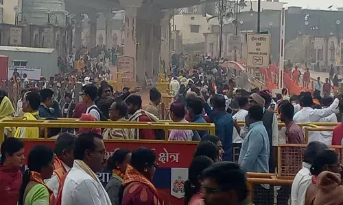 ayodhya temple, heavy que line, devotees, ttd ,