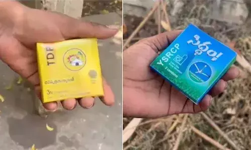 Condoms, party symbols, political campaign, Andhra Pradesh