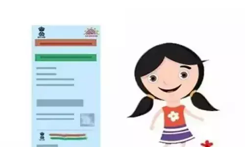 blue aadhaar,   five years child, UIDAI,