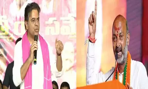 brs, ktr,  bjp, karimnagar,  bandi sanjay,