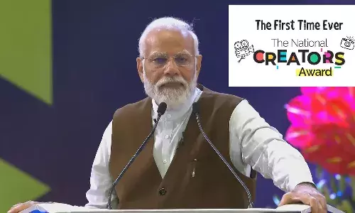 prime minister modi, national creators award, delhi,