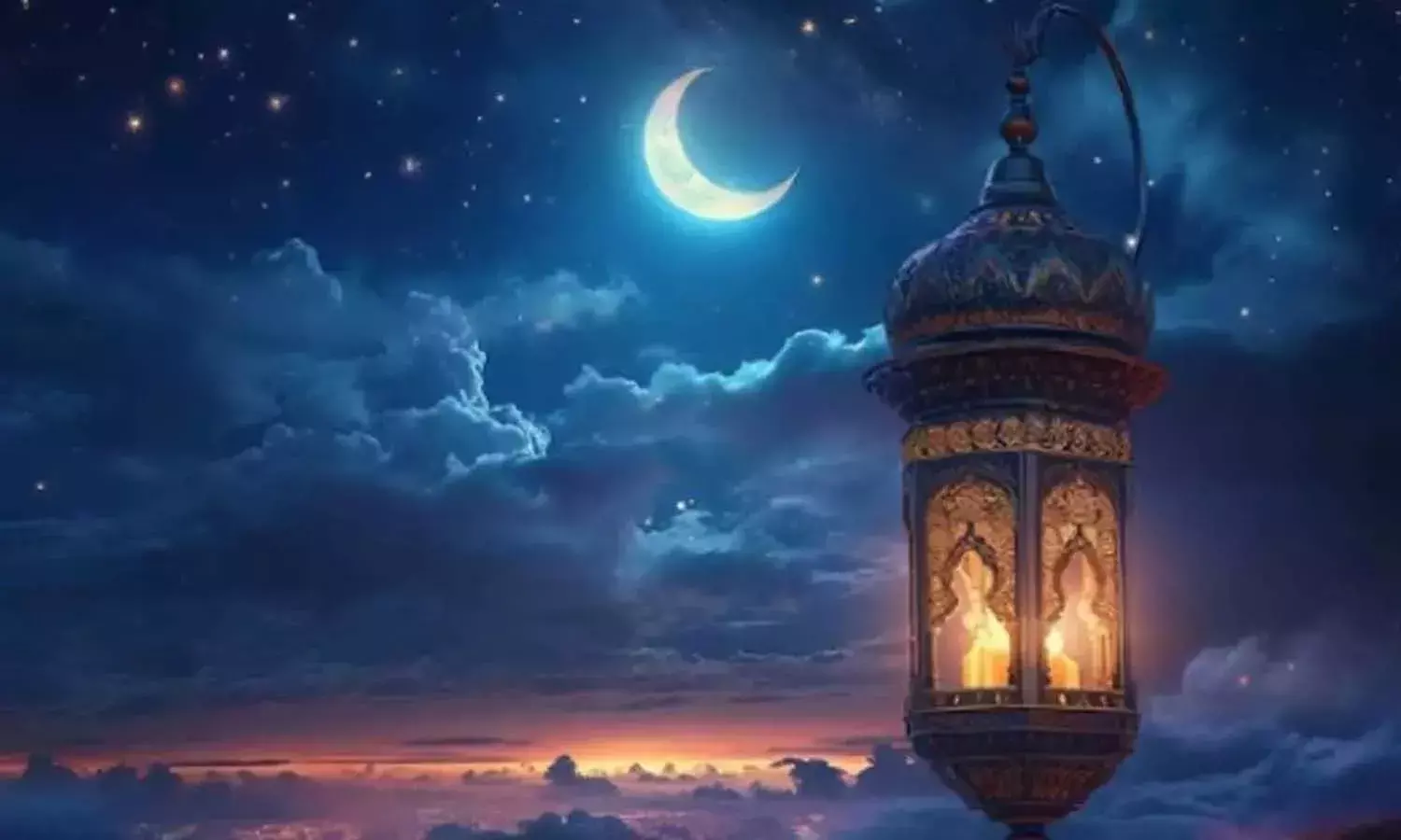 crescent moon, Saudi Arabia,  Ramadan month
