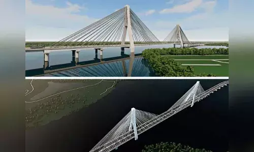 Hyderabad, second cable bridge, Mir Alam Tank