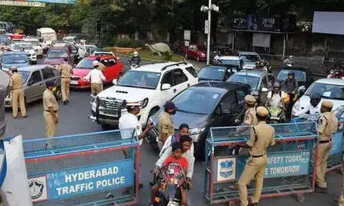 hyderabad, lb stadium, traffic restrictions, police,