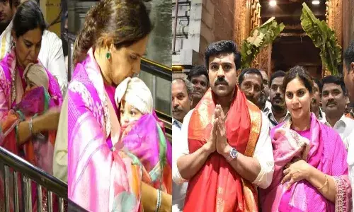 ram charan, daughter, klin kaara, face,