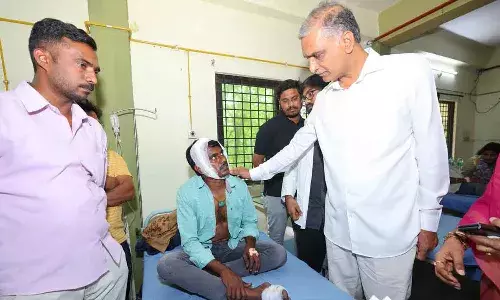 brs, harish rao,  sangareddy, chemical company accident, telangana,