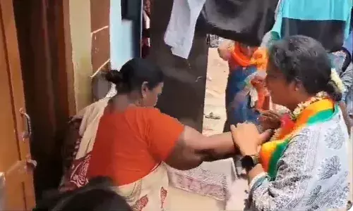 Madhavi Latha, BJP, Hyderabad MP candidate,  campaigning,  Lok Sabha polls