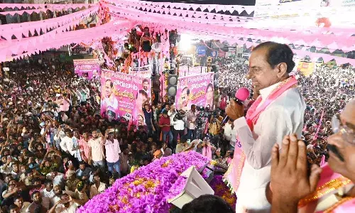 KCR, bus yatra, BRS campaign, polls, Telangana