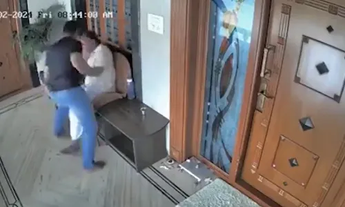 viral video, son, attack,  father,  property,
