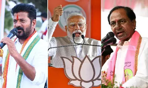 BRS, Congress, BJP, Lok Sabha campaign, political heat, Telangana