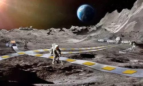 Nasa, railway station, Moon