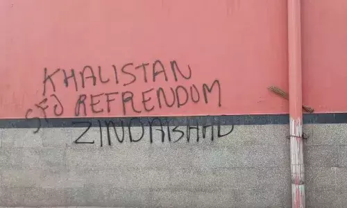 Khalistan, grafity,  delhi, india ,