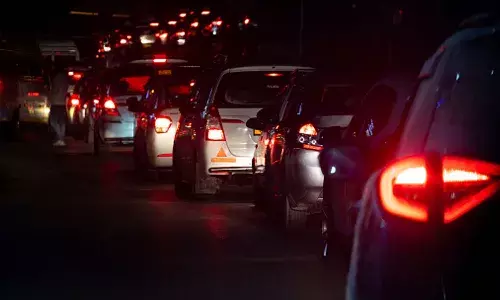 Elections, traffic jam, Vijayawada Hyderabad highway, APPolls