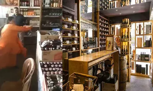 woman, attack,  wine shop, hyderabad ,