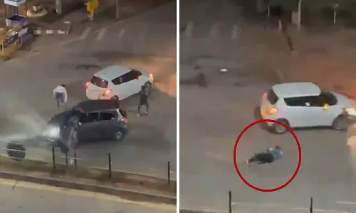 Viral Video : రెండు కార్లు, ఆరుగురు వ్య‌క్తులు.. సినిమా షూటింగ్ కాదు.. గ్యాంగ్ వార్..!