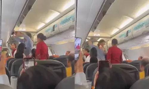 dhoni,  flight, economy class, viral video,