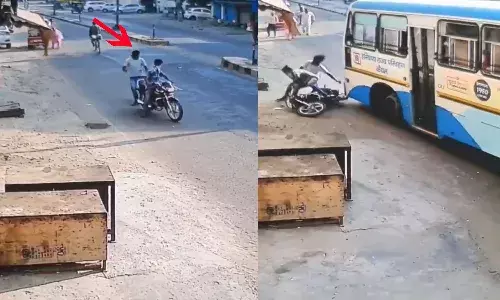 haryana, chain snatching, bus driver, viral video,