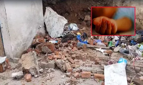 Hyderabad, wall collapse, two child dead,