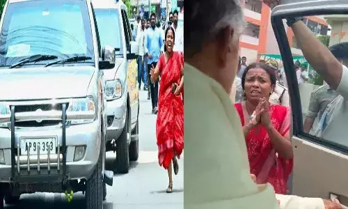 woman,  chandrababu, convoy,  vijayawada,