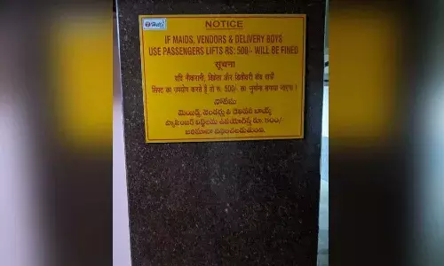 Hyderabad, apartment , domestic workers, vendors , lift