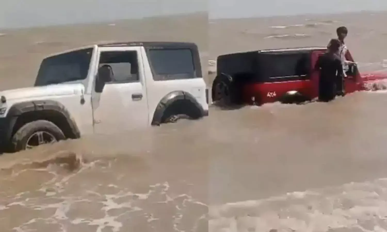 Viral news, Gujarat Students, SUVs, Sea , Reels,