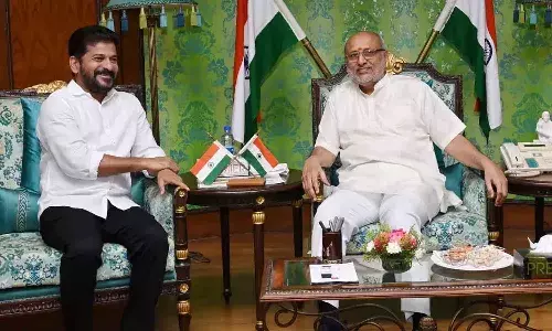 గవర్నర్ రాధాకృష్ణన్తో సీఎం రేవంత్రెడ్డి భేటీ