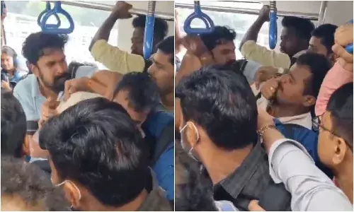 Viral Video : మెట్రోలో గొడవ.. ఎక్కడంటే.?