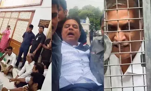 BRS MLAs, protest, assembly, KTR, Harish Rao, arrest, Telangana